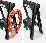 Metabo HPT Sawhorses | Plegable | Capacidad de 1200 libras | Paquete de 2 | 115445M