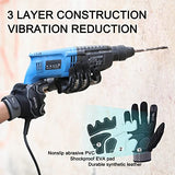 KKOYING Guantes de trabajo pesados, guantes mecánicos, protección contra impactos TPR, ajuste de rendimiento, reducción de vibraciones, capacidad para pantalla táctil (XL, negro)