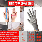 Guantes de trabajo resistentes a los cortes 1 par, alto rendimiento, 5 niveles de protección de grado alimenticio, certificado EN388 (mediano)
