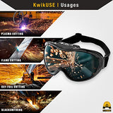 KwikSafety (Charlotte, NC Pit Viper (Paquete DE 2) ANSI Industrial (Anti-Fog, Anti-Scratch, Snug FIT) Gafas de Soldadura Sombra 5 | Ventilación Infrarrojo Soplete Llama Corte Gas Oxy-Acetileno Negro