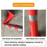 Bolardo de estacionamiento en Garaje Marcadores de Carretera Reflectantes Conos de tráfico de plástico Bolardo de Seguridad para áreas sensibles al tráfico (Tamaño: 750x80 mm) (750x80 mm)