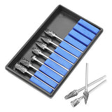 10 Piezas Fresa de Extremo,Juego de Fresas de Carburo de Tungsteno de Vástago de 2,35 mm y Vástago de 1/4"(6 mm) para Amoladora Rotativa DIY