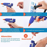 Sojitas Mini Pistola de Silicón con 50 PSC Barras Pegamento Caliente Adhesivo para Bricolaje（20W, Barras de 7mm, largo de 10cm)