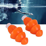 Alvinlite Tapones para los oídos de Silicona, Tapones para los oídos Reutilizables, Reutilizables, reductores de Ruido, para Nadar, Dormir(Naranja)