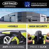 Artago 870 Bastón para Automovil Volante con Alarma Inteligente 120dB, Bastón para Carro Inmovilizador de Auto 2 en 1 Bastón de Seguridad Seguro Auto, Bastón de Seguridad Auto Bastón Antirrobo