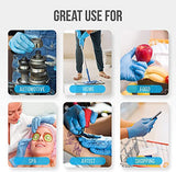 SereneLife - 1000 guantes desechables de mezcla de nitrilo, guantes industriales suaves, guantes de vinilo sin polvo, guantes protectores sin látex, suaves y cómodos, tamaño pequeño