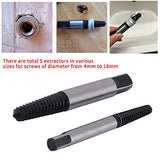 Extractor de tornillos, 5 piezas extractor de tornillos rotos, tornillo dañado, herramienta de extracción fácil de quitar, Extractor de tornillos para tornillos en espiral