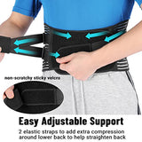 COOFANDY Cinturón de apoyo lumbar para dolor de espalda baja, alivio de la ciática, tirantes antideslizantes para la espalda para el trabajo, deporte, cinturón de apoyo de espalda con malla transpirable para hombres y mujeres, Negro, M