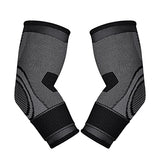 WUUOSSYUIS Paquete de 2 coderas, manga de apoyo, cómoda absorción de sudor, secado rápido, protección portátil para tenis, envoltura para brazos , Negro , XL