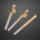 Brocas fresadoras  , 10PCS HSS Recubierto de Titanio Carpintería de Borde Cortadores Trimmer Router Machine Bits 1/8"Shank para Electric Trimmers para DIY Carpintería Talla Grabado Taladrado