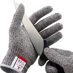 NoCry Cut Resistant Gloves - High Performance Level 5 Protection, Food Grade. Size Small, Free Ebook Included!