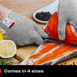 NoCry Cut Resistant Gloves - High Performance Level 5 Protection, Food Grade. Size Small, Free Ebook Included!