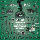 Metabo HPT Kit de taladro/destornillador inalámbrico MultiVolt de 18 V, motor sin escobillas, portabrocas de metal sin llave de 1/2 pulgada, garantía de herramienta de por vida | DS18DBFL2E