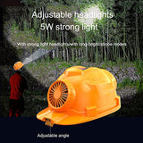 Casco de Seguridad, Sombrero de Ventilador Transpirable ventilado con Ventilador Solar y Forro Ajustable extraíble para Trabajos de construcción