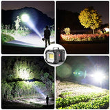 AlpsWolf Linterna recargable, linterna LED con foco de 15000 capacidad 4000 lm, 20 horas, ultra larga, ultrabrillante, impermeable, con salida USB como banco de energía para accesorios de camping