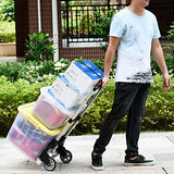 Redlemon Diablito Plegable de Aluminio con Capacidad para 100 kg de Carga, Llantas y Base Plegables, Mango Ergonómico y Ajustable hasta 97 cm de Altura, Resistente y Ligero, Fácil de Guardar
